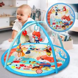 Дитячий килимок з аркою та підвіскою BabyOno "Лісові друзі" 90x52 см (1520) (SB)