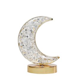 Ночник светильник акриловый на подставке Star Moon Table Light с аккумулятором, Месяц (HA-158)