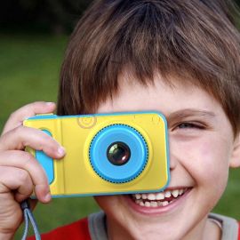 Дитячий цифровий фотоапарат Smart Kids Camera V7 (жовто-блакитний) (212)