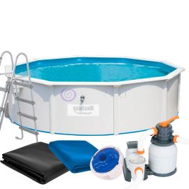 Стальний круглий басейн з насосом-фільтром Bestway 56384, 460 х 120 см 17 430 л