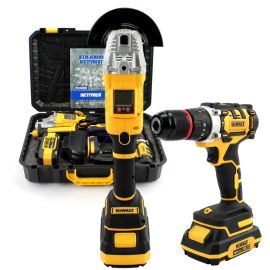 Безщітковий набір 2в1 DeWalt 36V - Шуруповерт DCD796 та Болгарка DCG417N з поворотною функцією