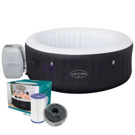 Надувне джакузі-СПА аеромасаж 4 місця, фільтр-насос Lay-Z-Spa Miami, Bestway 6001D, 196 х 66 см 908 л