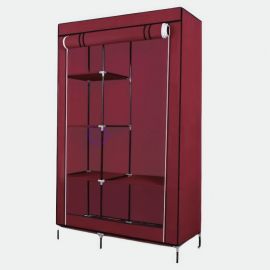 Каркасна тканинна складана шафа для одягу та взуття 105х45х175 см Storage Wardrobe 98105/88105 Бордова (N-17)