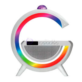 Многофункциональный ночник Bluetooth колонка 3в1 с беспроводной зарядкой RGB 2388 Rainbow (HA-36)